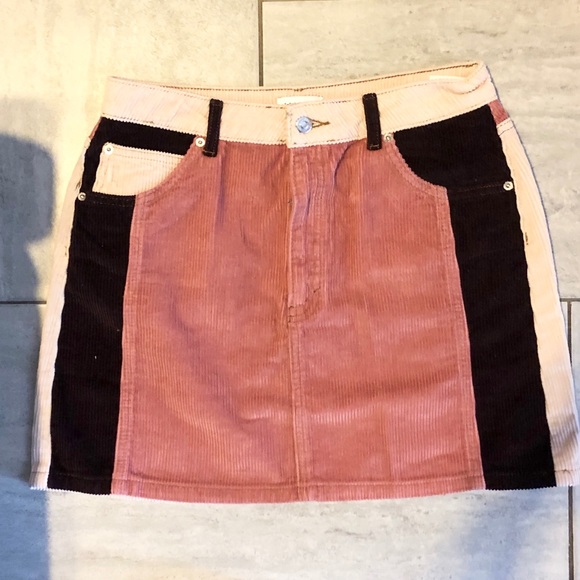 Rare Topshop color block corduroy skirt - Picture 4 of 6